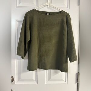 Bobeau Forest Green Textured Top✨